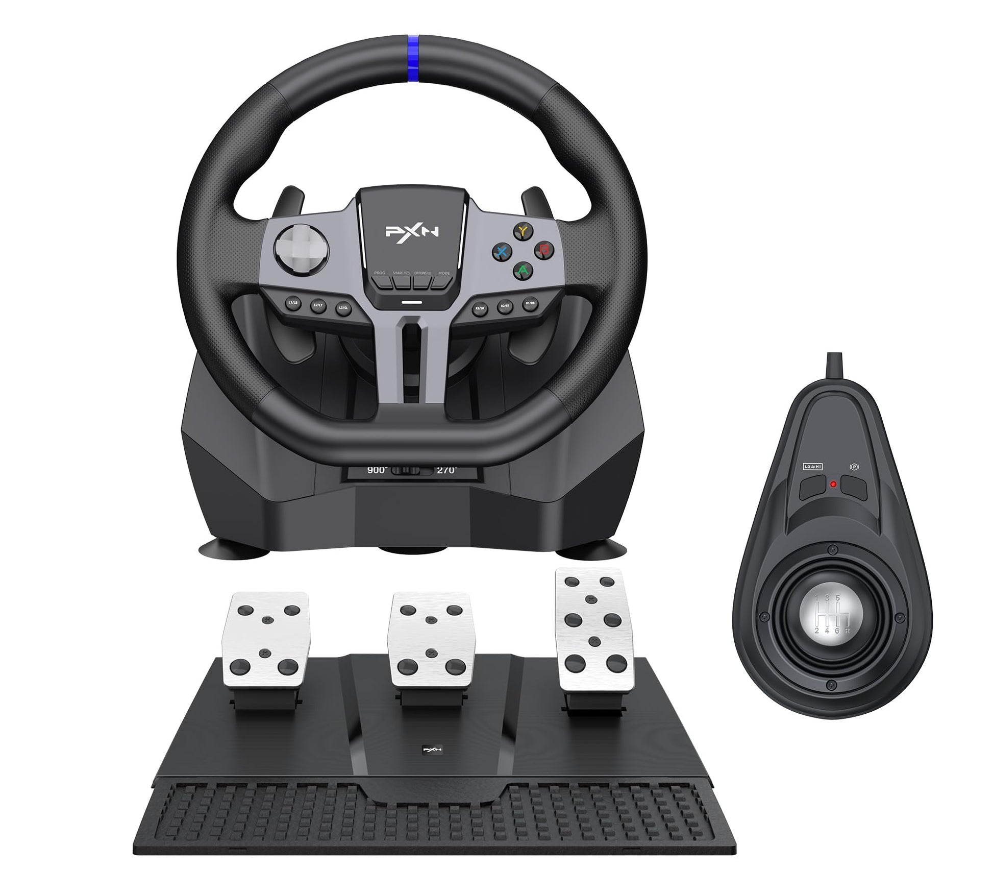 PXN V9 Gen2 Gaming Racing Wheel With magnetic Pedals and Shifter 270/900 Dual-Vibration Driver free  sim car Driving pc Steering Wheel for PC PS4 PS3 Xbox one  Xbox Series X/S switch