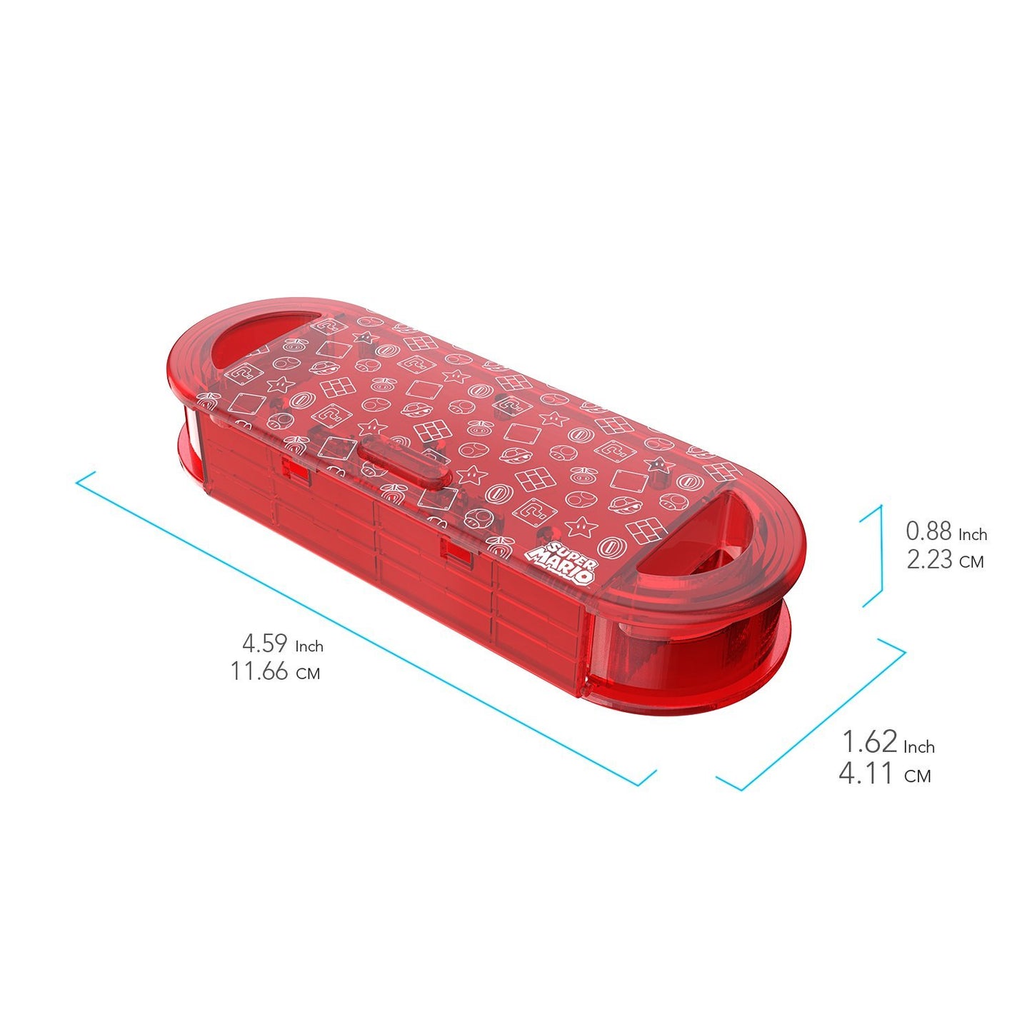 PDP Gaming Super Mario Bros Game Case for 6 Games - Red, Model 500-032, Durable & Secure for Nintendo Switch