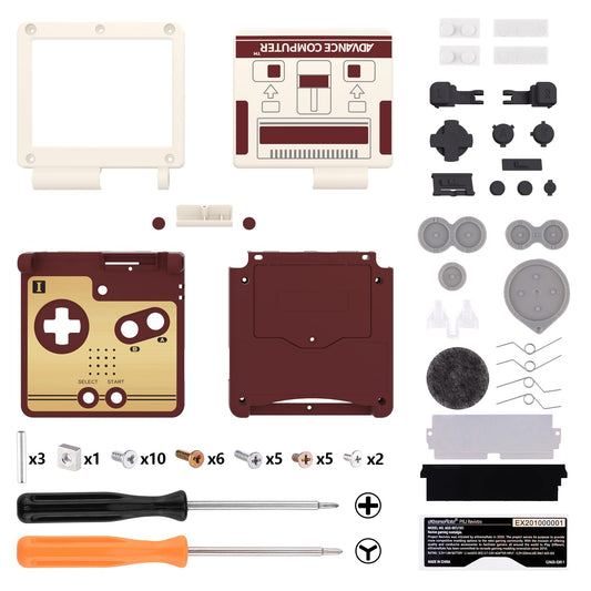 IPS Ready Upgraded eXtremeRate Classic FC Style Custom Replacement Housing Shell for Gameboy Advance SP GBA SP - Compatible with Both IPS & Standard LCD - Console & Screen NOT Included
