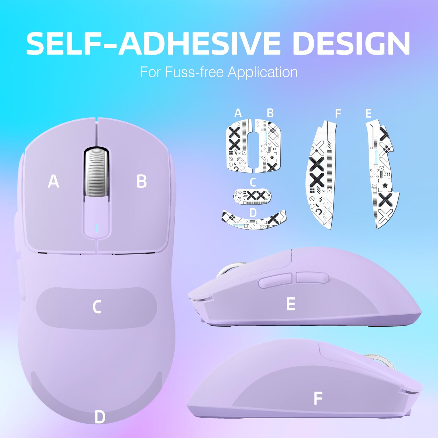 ATTACK SHARK X3 Wireless Gaming Mouse - Tri-Mode, 26K DPI, 5 Buttons, Purple, Model: dc8b44fc-2387-4547-8600