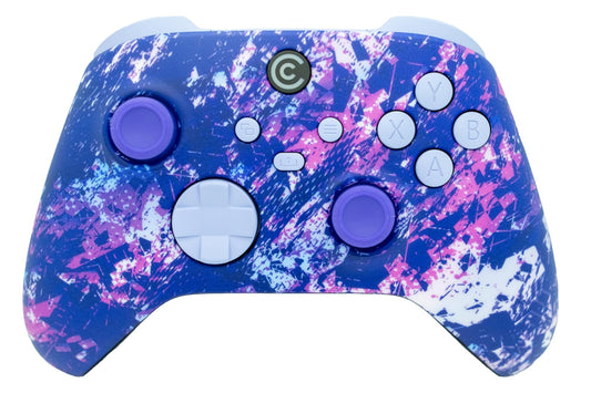 Custom Controllerzz Wireless Controller for Xbox & PC - Purple Chaos & Light Violet Inserts