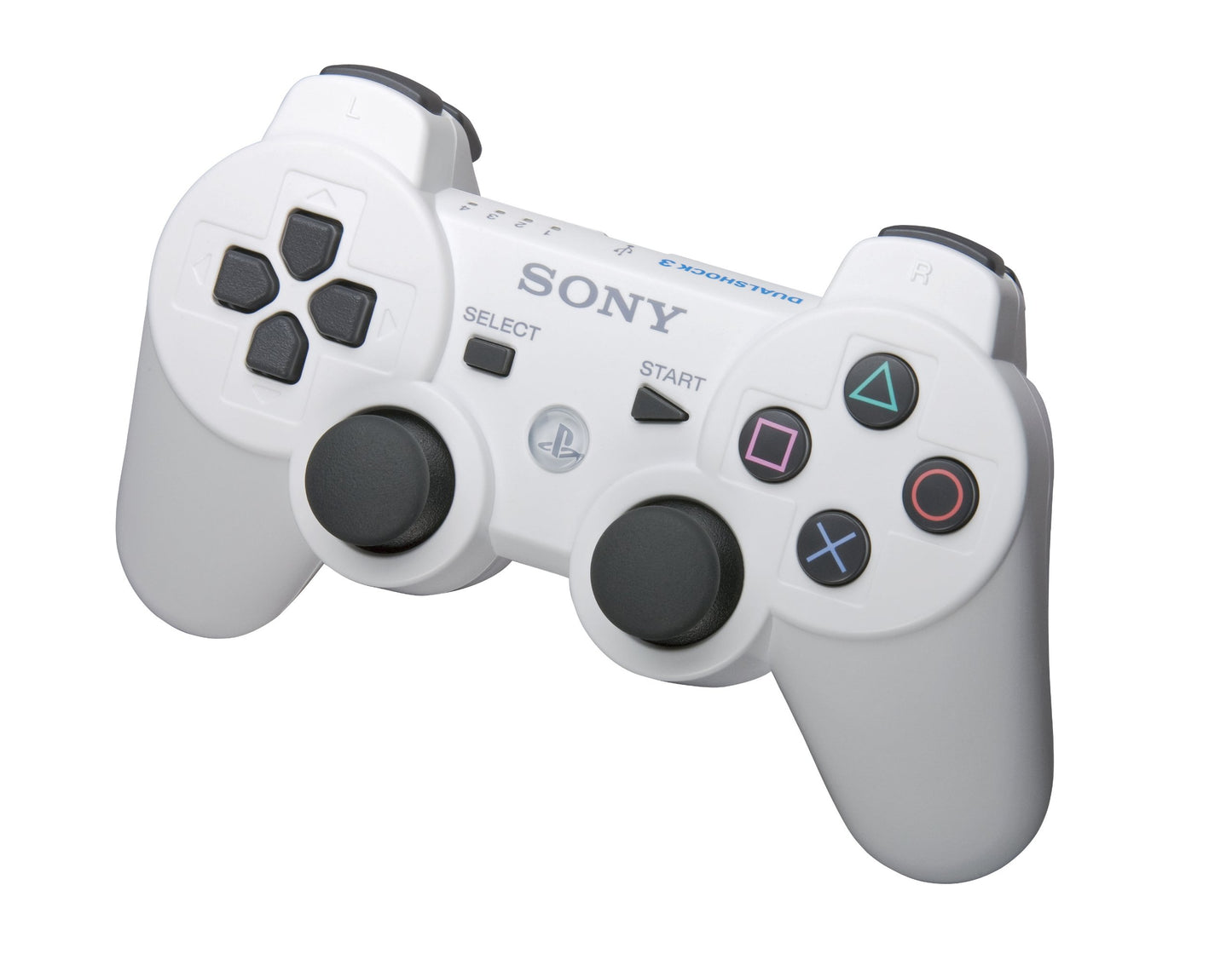 PlayStation PS3 Dualshock 3 Wireless Controller - White, Model 10120cr, Renewed