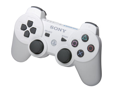 PlayStation PS3 Dualshock 3 Wireless Controller - White, Model 10120cr, Renewed