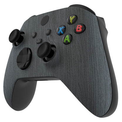 eXtremeRate Xbox Series X & S Controller Replacement Shell - Black Wood Grain Custom Front Housing Cover - FX3S216