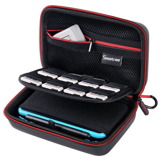 Smatree Carrying Case for New Nintendo 3DS XL/New 2DS XL  Hard Protective Shell Tpartyl Case for Nintendo New 3DS/Nintendo New 3DS XL-Super NES Edition- Black/Red