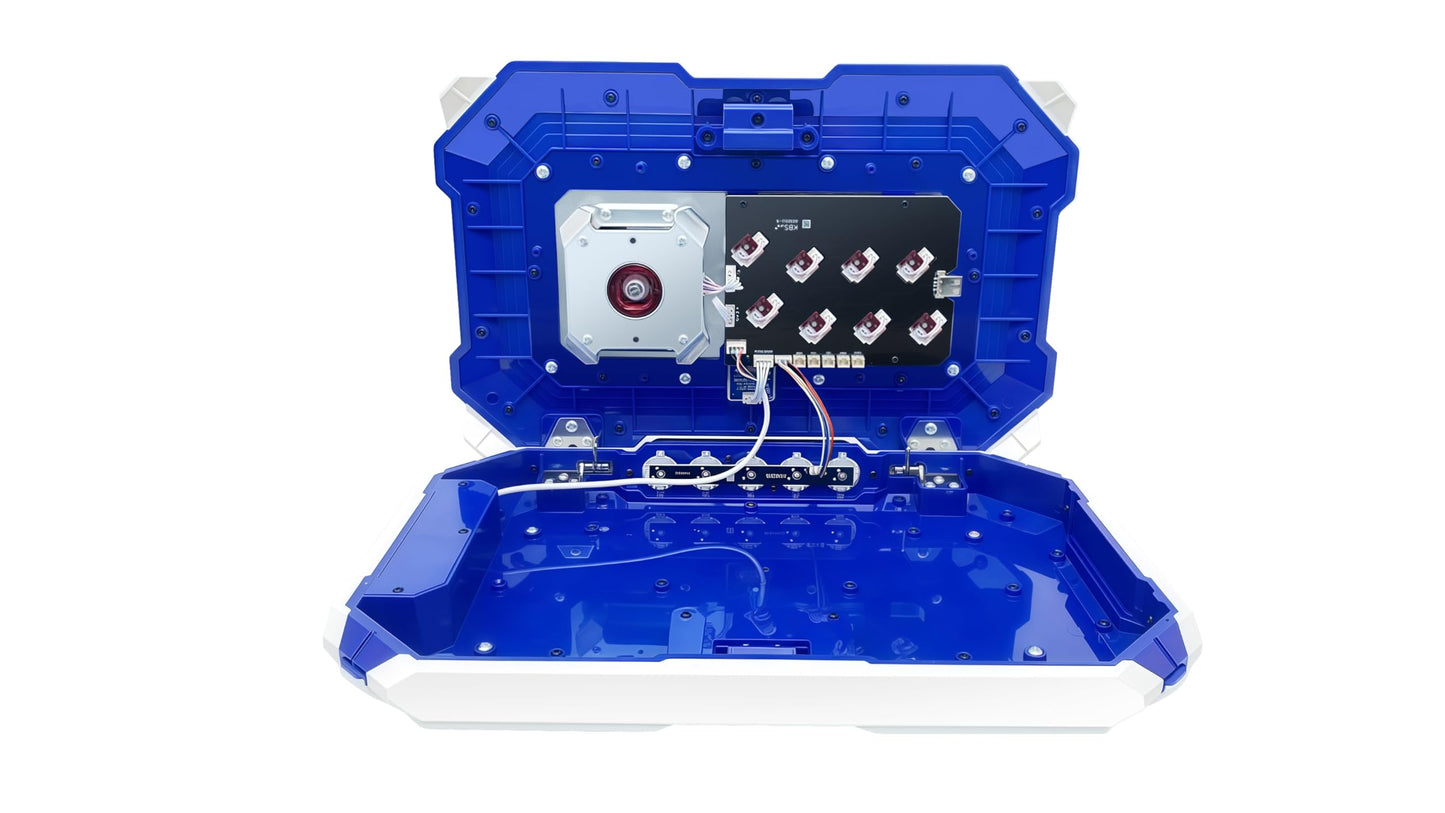 KBSure Arcade Joystick - White Blue Color, Ergonomic Design for Ultimate Gaming Experience