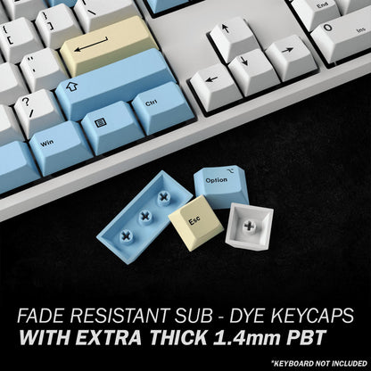 HK GAMING Dye Sublimation PBT Keycap Set | 139 Keys | Cherry Profile | Pegaso Color | ANSI US-Layout | Compatible with MX Switches