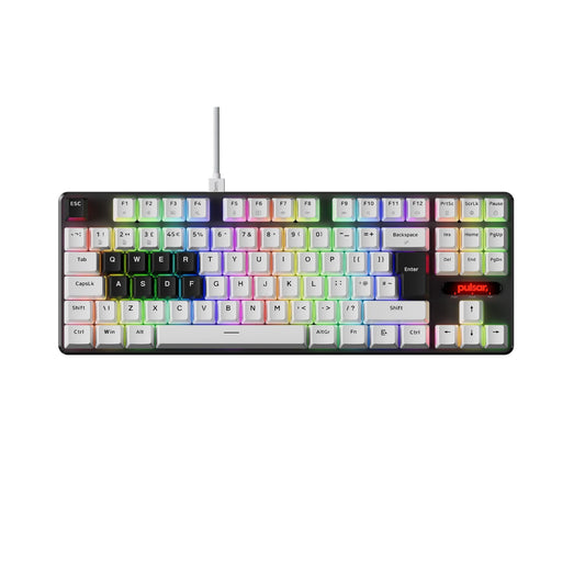 Pulsar PCMK 2 HE TKL Hall Effect Magnetic Gaming Keyboard  Rapid control button  Adjustable Actuation Magnetic Switch  8k Polling  Ultra-Low Latency  RGB Lighting  Hot-Swap  Double Shot PBT Keycaps (White)
