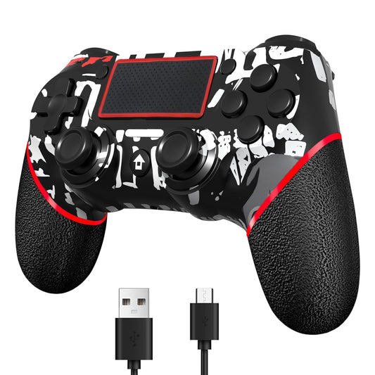 SZDILONG Wireless Controller for PS4/PC - Touchpad, Stereo Jack, Motion Control, Skull Design