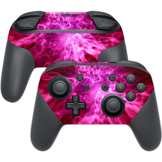 MightySkins Skin Compatible with Nintendo Switch Pro Controller - Red Mystic Flames | Protective, Durable, and Unique Vinyl wrap