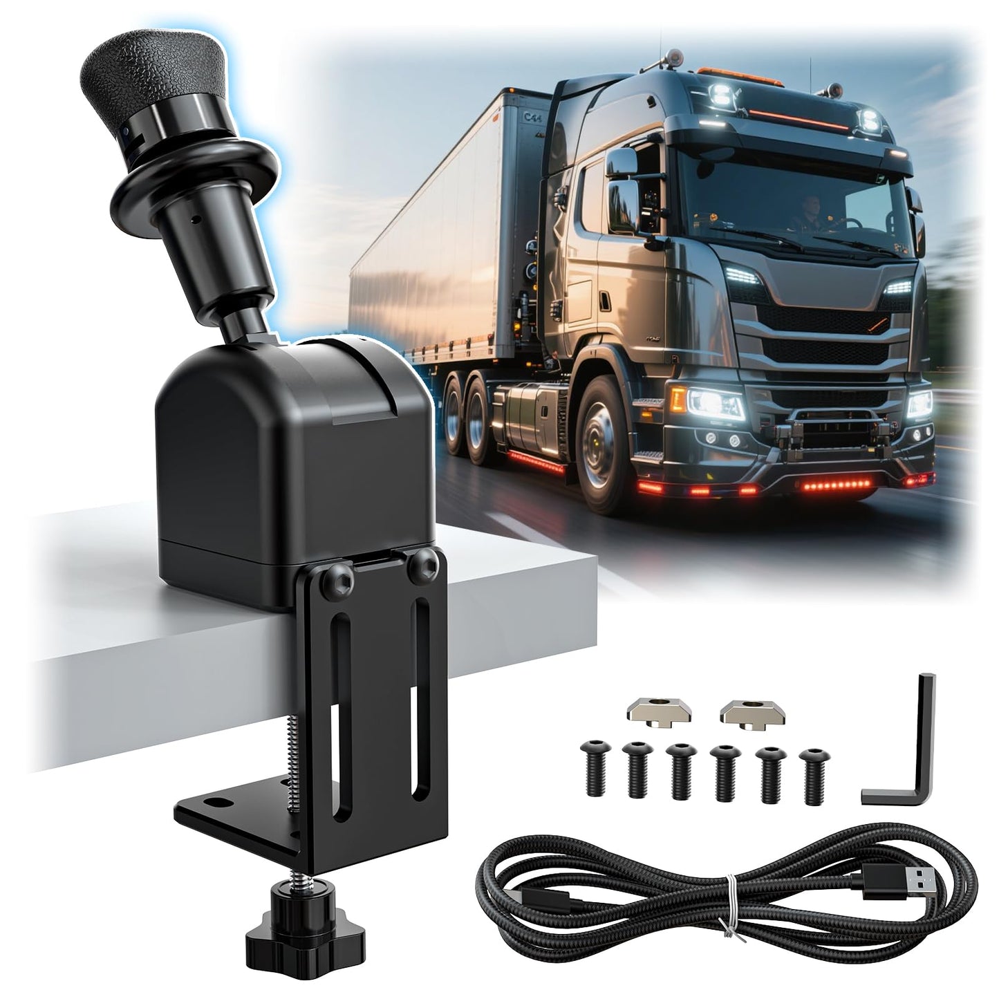 USB American Truck Simulator Handbrake  Truck Sim Handbrake Fit for ATS & ETS2 Games  Compatible with Logitech G25 G27 G29 G920 Thrustmaster TH8A Fanatec PC Windows