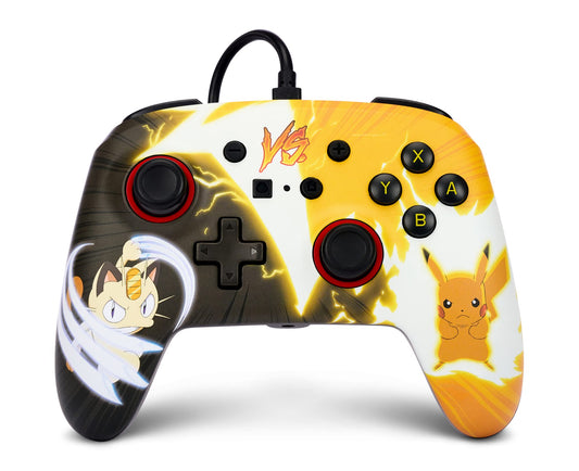 PowerA Enhanced Wired Controller for Nintendo Switch - Pokémon Pikachu vs. Meowth Edition