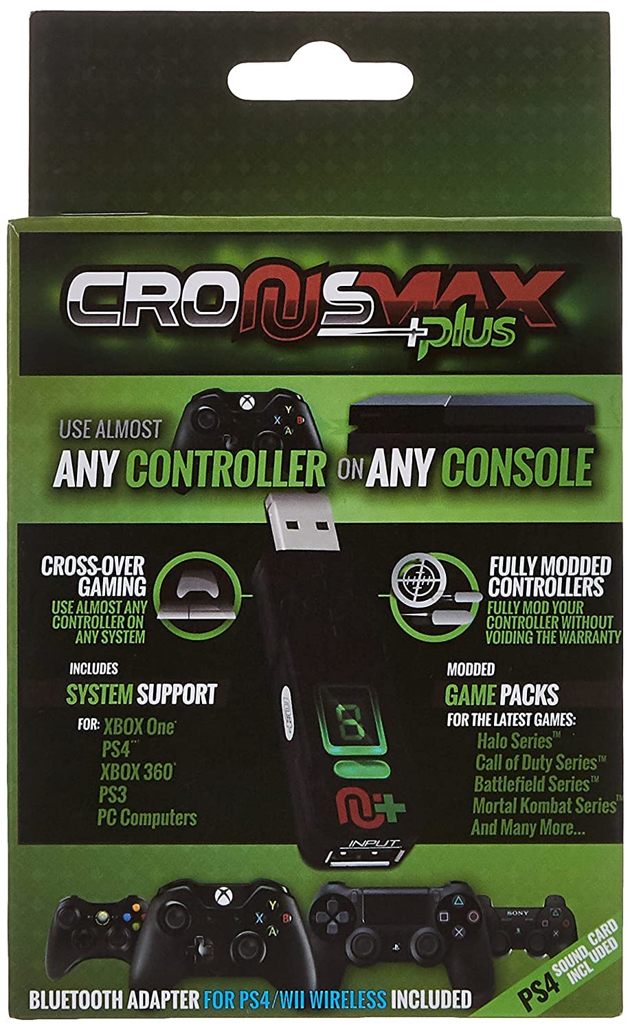 CronusMax Cronusmax Plus 2017 Game Controller Adapter with Add On Pack - Black