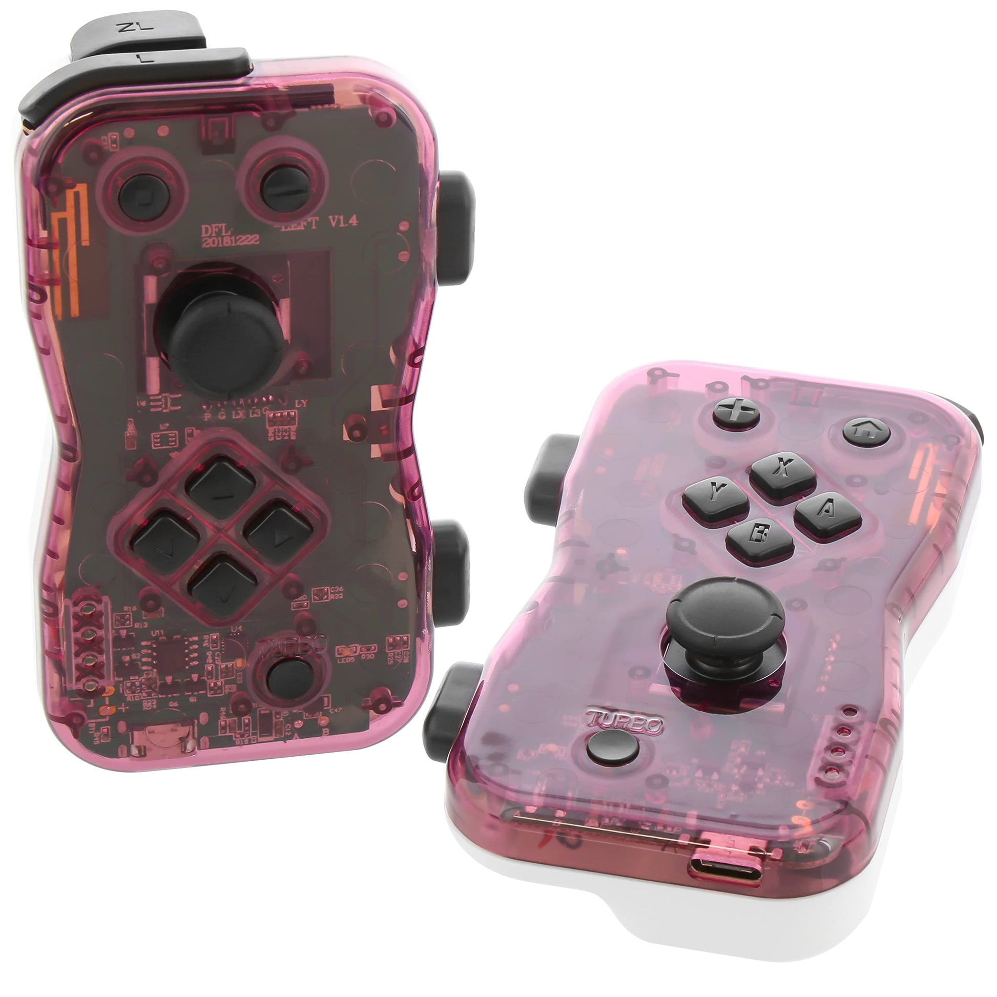 Nyko Dualies Controller Set for Nintendo Switch - Purple/White Comfortable, Responsive, and Precise Wireless Gaming with Motion 