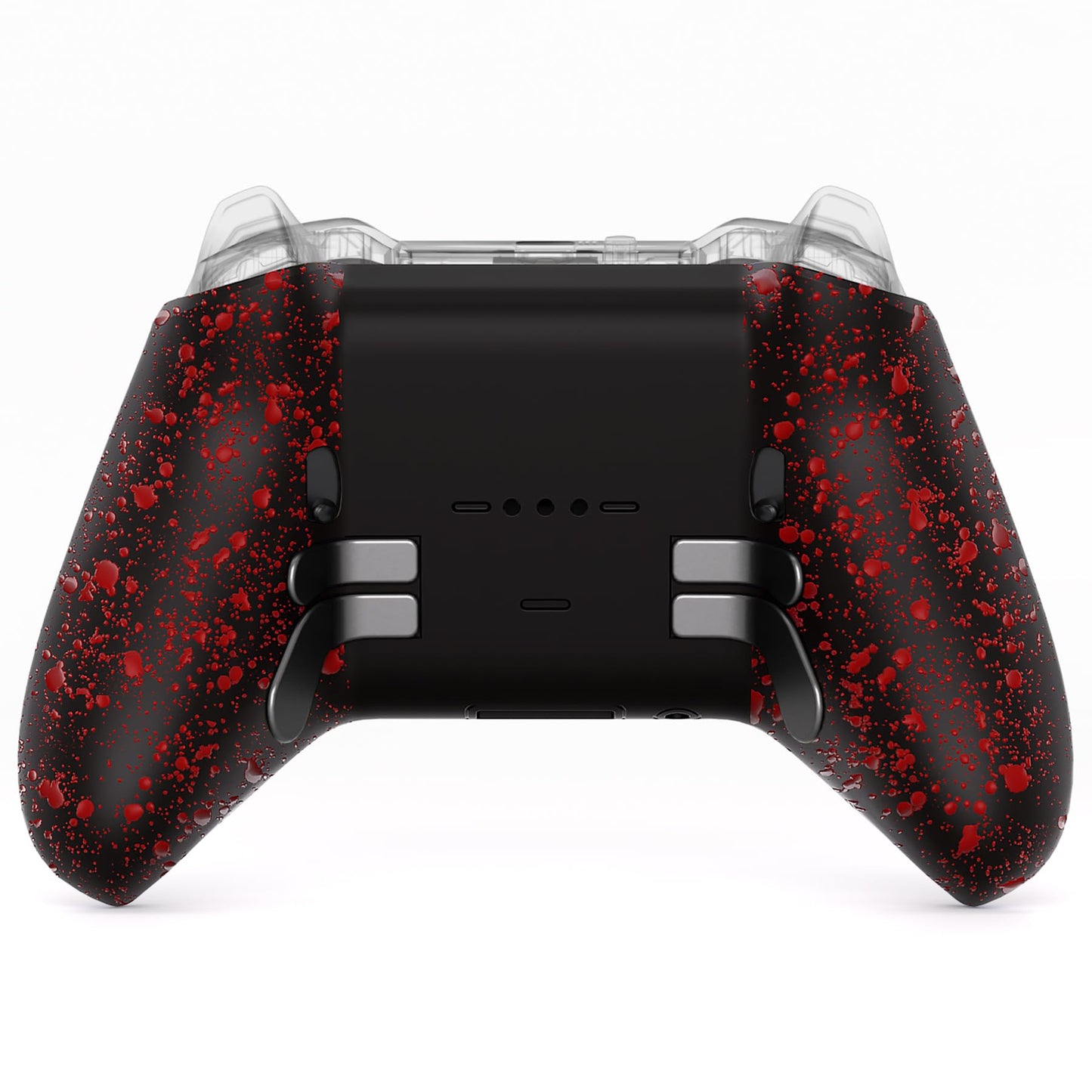 eXtremeRate Replacement Bottom Shell Case for Xbox Elite Series 2 Controller  Textured Red Non-Slip Back Housing Shell  3D Splashing Cover for Xbox Elite Series 2 Core Wireless Controller Model 1797