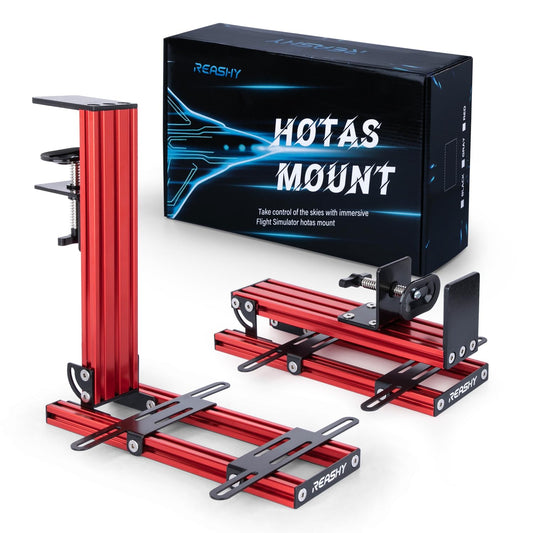 Hotas Mount  Joystick Mount  Aluminum Flight Stick Desk Mount for Logitech X56  X52  X52 Pro  Thrustmaster T.1600M  TCA  T.Flight Hotas One  4  X  Airbus  VKB Gladiator Nxt (Red)