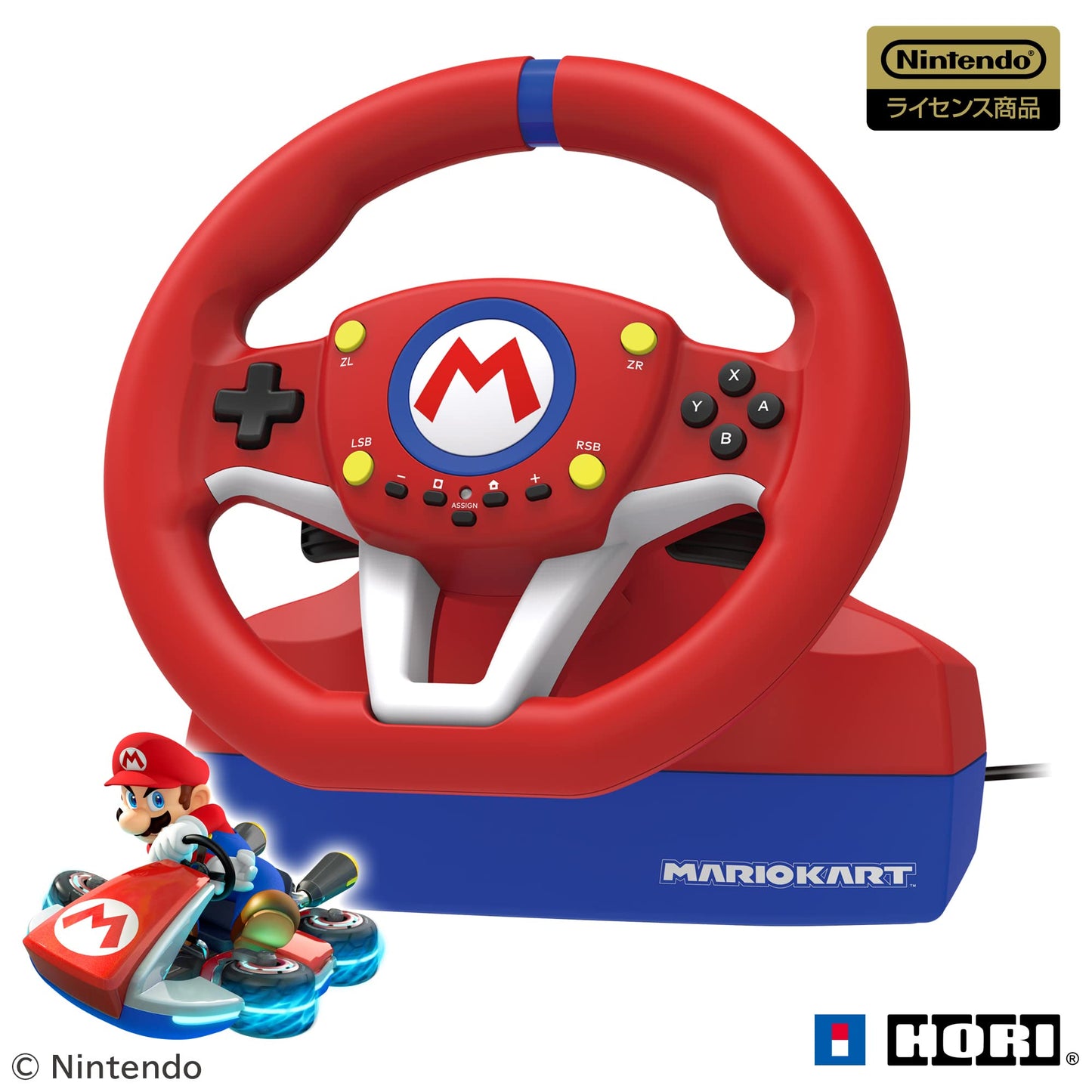 HORI Mario Kart Racing Wheel Controller for Nintendo Switch - Red, Model 6931233502006