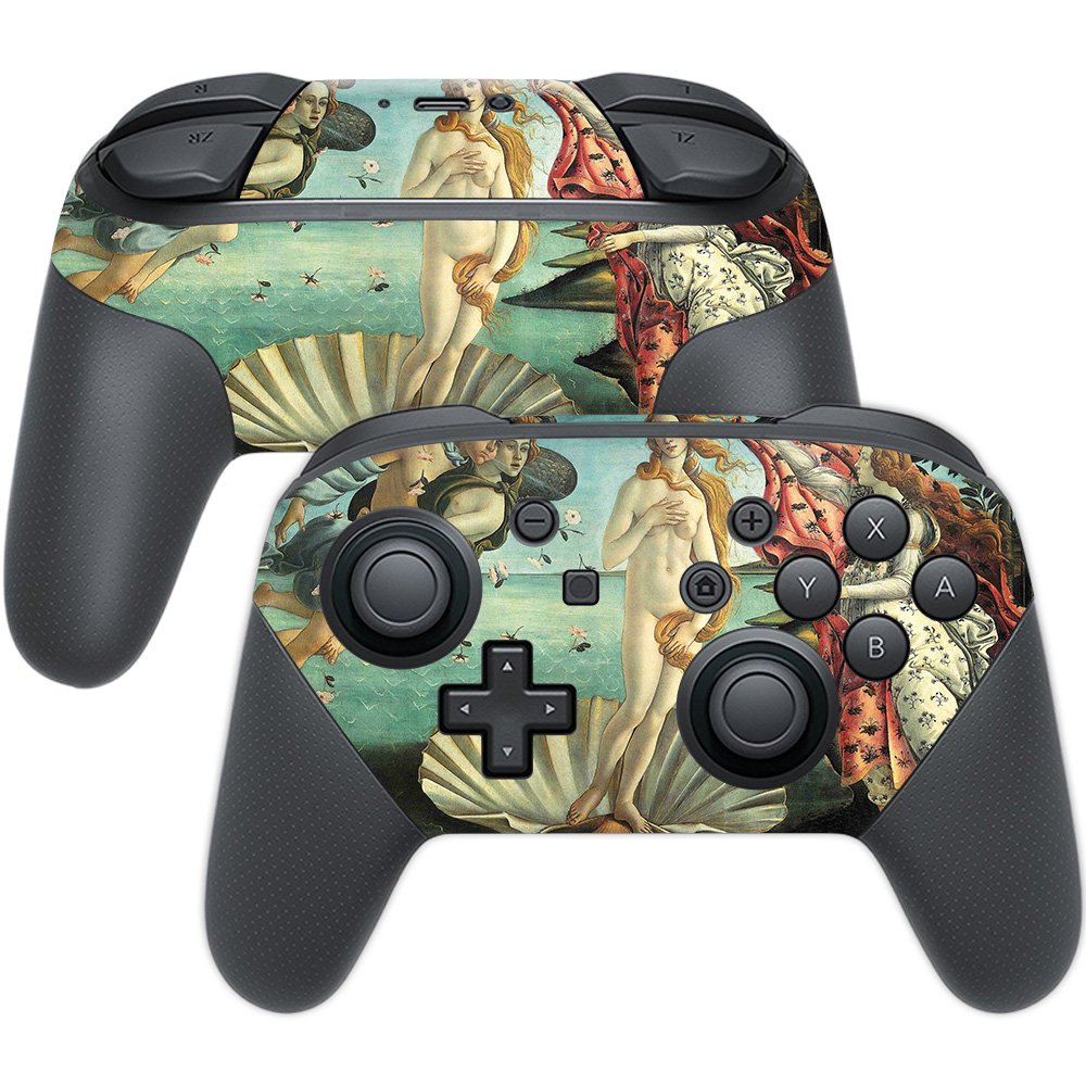 MightySkins Skin Compatible with Nintendo Switch Pro Controller - Birth of Venus | Protective, Durable, and Unique Vinyl Decal w