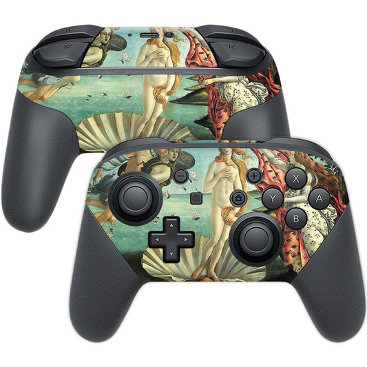 MightySkins Skin Compatible with Nintendo Switch Pro Controller - Birth of Venus | Protective, Durable, and Unique Vinyl Decal w