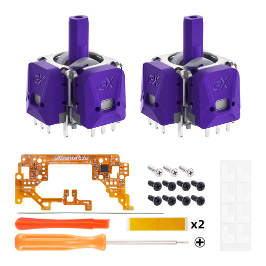 eXtremeRate eXhall Hall Effect Thumbstick Kit for PS5 Controller - 120gf, Purple, Model HMRPF002