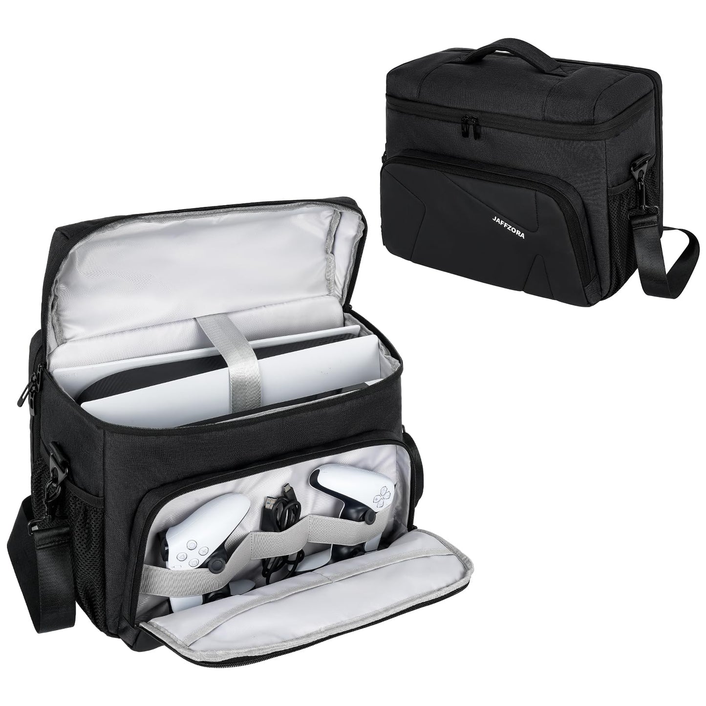 Jaffzora Carrying Case Fits for PS5/PS5 Pro/PS5 Slim, Travel Bag Compatible with PlayStation 5, Portable Console Storage Organiz