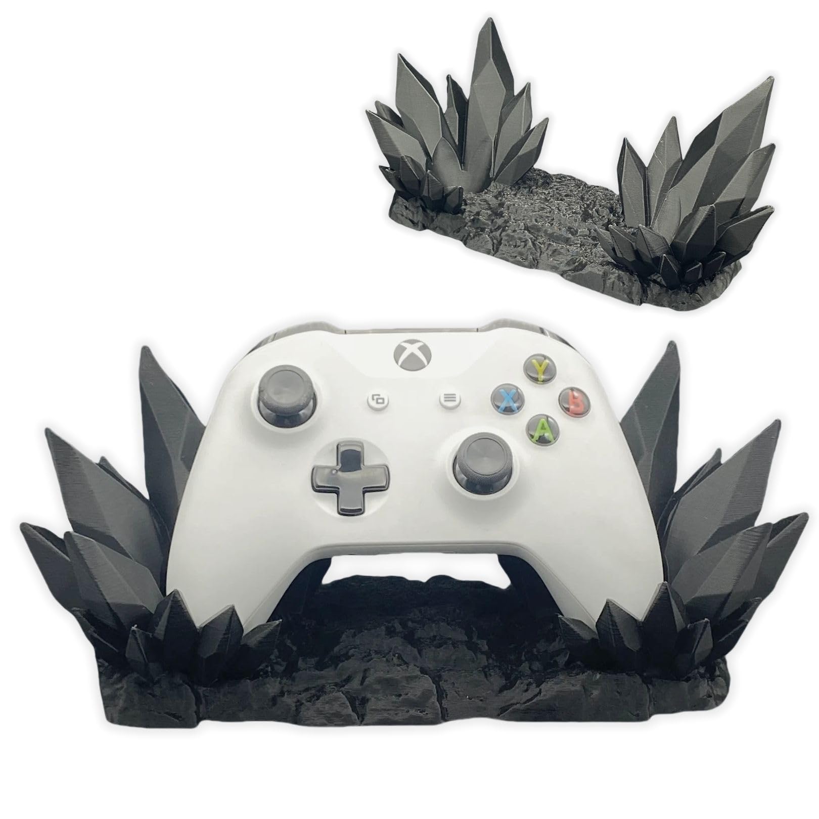 CHOWONE Crystal Throne Controller Stand - Black, 3D Printed Holder for Xbox, PS5, Switch, PC, Model SJZJ-023, Perfect for Desk Decor
