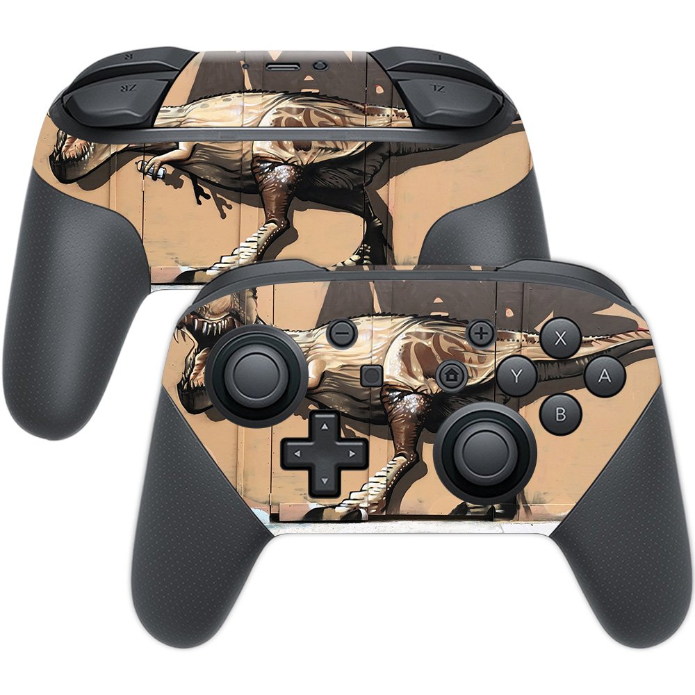MightySkins Skin Compatible with Nintendo Switch Pro Controller - Street Dino | Protective, Durable, and Unique Vinyl Decal wrap