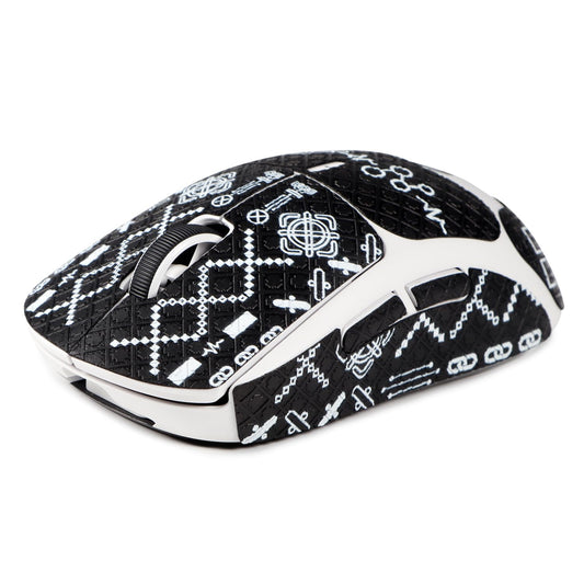 immoenuc Mouse Grip Tape for Logitech G PRO X Superlight - Anti-Slip, Sweat-Resistant, Pre-Cut, Printing Pattern