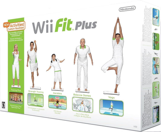 Crownrock Enterprises Wii Fitness Bundle - Genuine Balance Board  Wii Fit Plus  Bonus Games (Renewed)