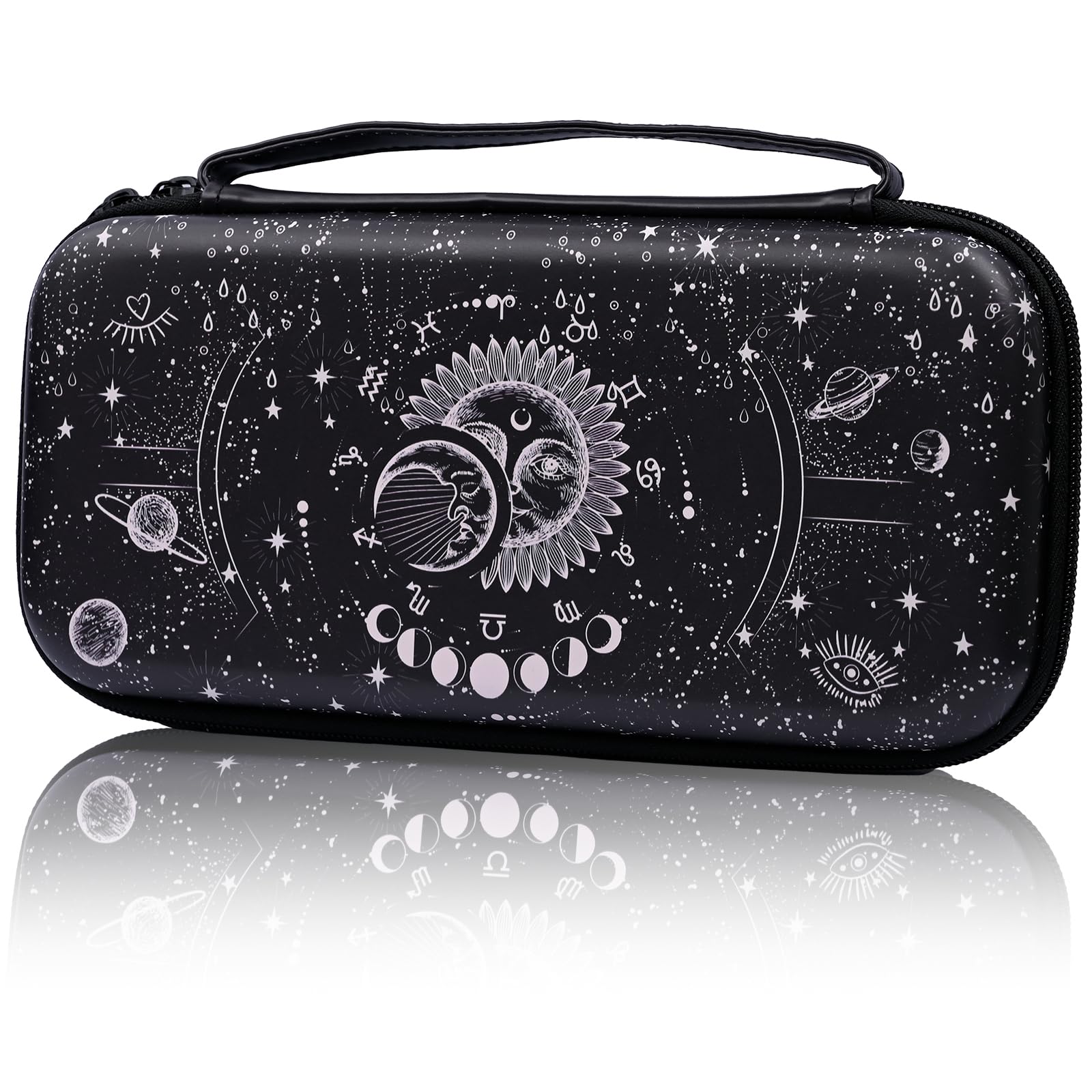 Constellation Magic Moon Sun Carry Case Compatible With Nintendo Switch Lite And Switch Oled  Hard Portable Travel Storage Bag For Accessories Console