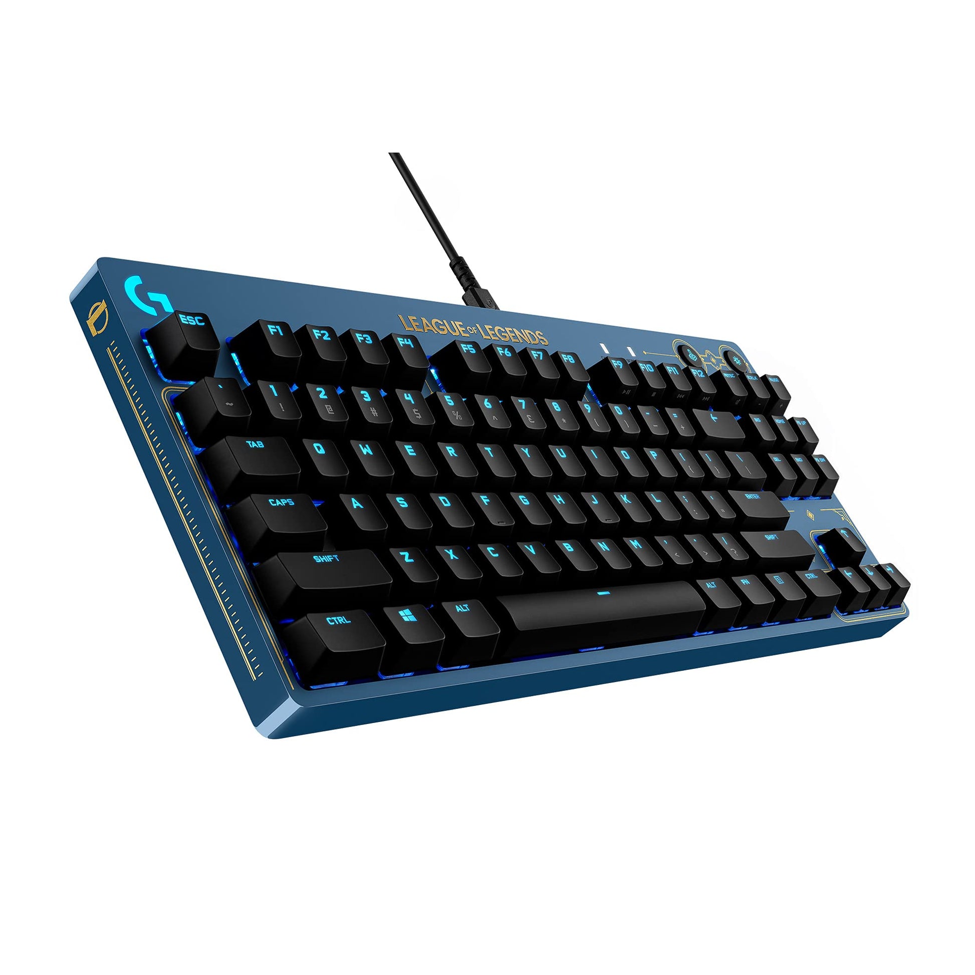 Logitech G PRO Mechanical Gaming Keyboard - Ultra-Portable Tenkeyless Design, Detachable USB Cable, LIGHTSYNC RGB Backlit Keys, 