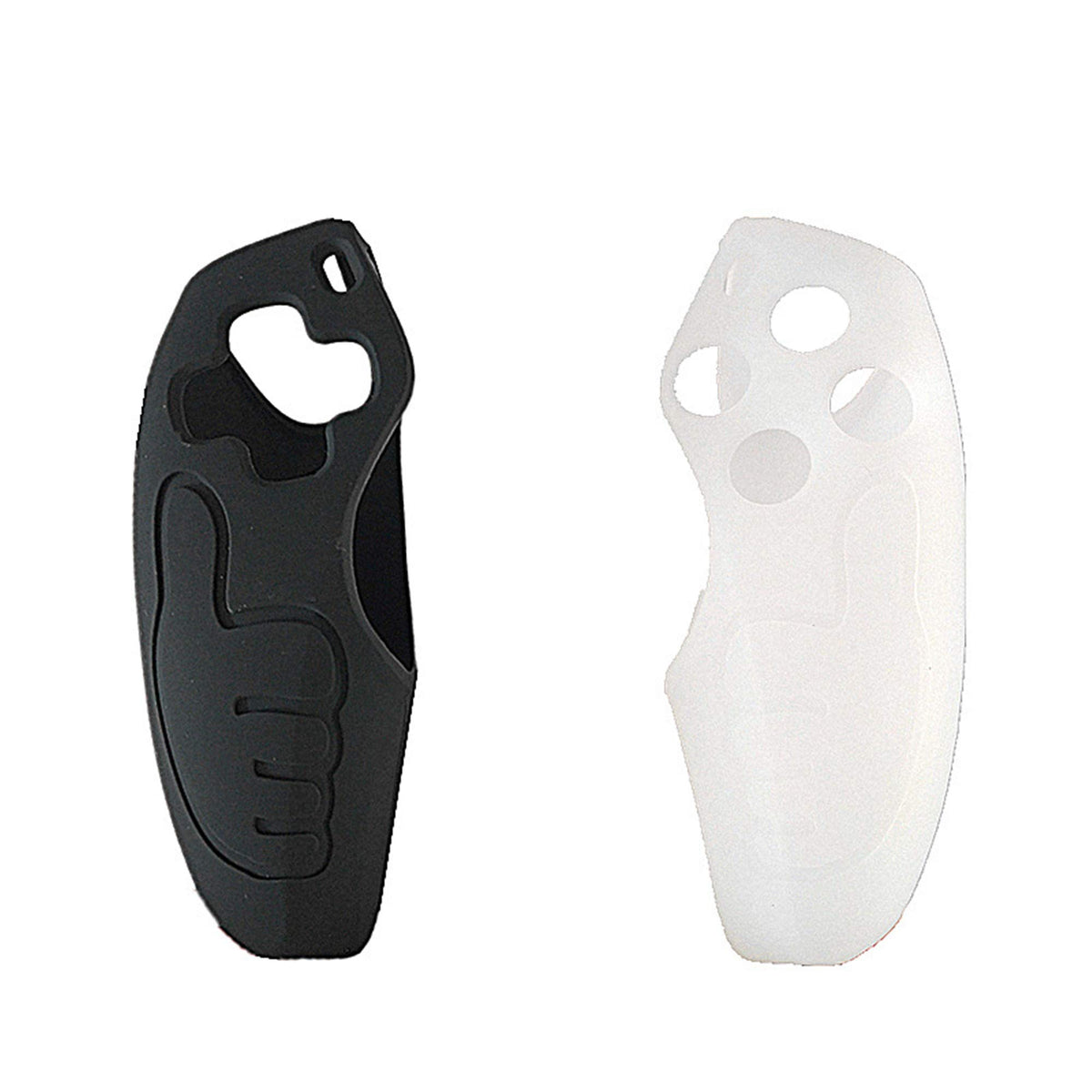 Asokex PS5 Controller Skin - Silicone Grip Cover with 10 Thumb Caps, M Type-Transparent, Model ps5-10cap-00011