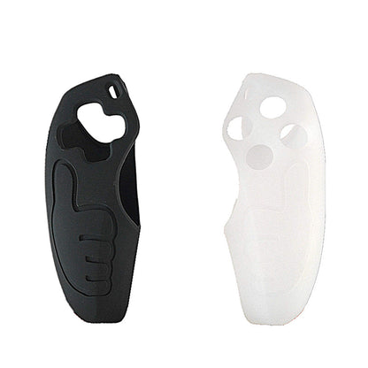 Asokex PS5 Controller Skin - Silicone Grip Cover with 10 Thumb Caps, M Type-Transparent, Model ps5-10cap-00011