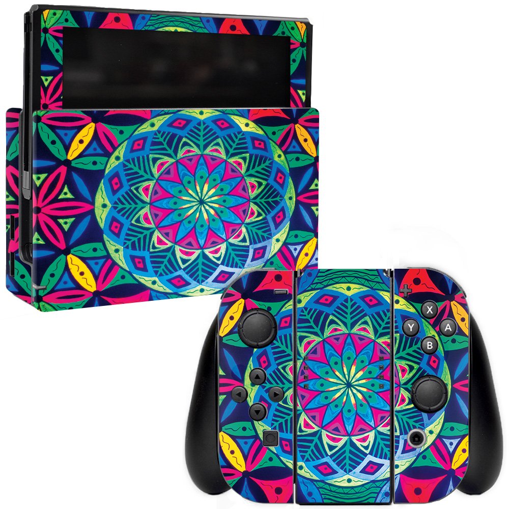 MightySkins Skin Compatible with Nintendo Switch - Geo Garden | Protective, Durable, and Unique Vinyl Decal wrap Cover | Easy to