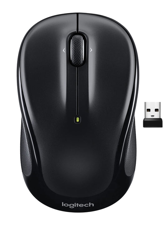 Logitech M325S Wireless Mouse - Black, Plastic, Compact Design, Model 910-006825