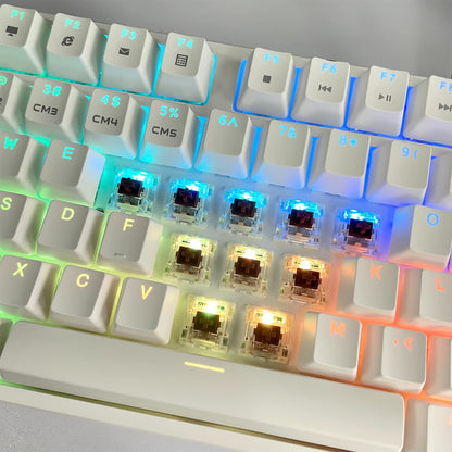 kutethy Gateron G Brown Pro Tactile Switches - Pre-lubed 3pin RGB SMD for Mechanical Keyboards (72 PCS, Brown)