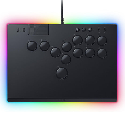 Razer Kitsune Arcade Controller for PS5 & PC - Low-Profile Optical Switches, Chroma RGB, USB Type C, Slim Form Factor, Black, Model RZ06-05020100
