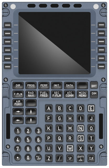 WINGFLEX Airbus A320 MCDU for Flight Simulator - IPS HD Screen, Auto Brightness, Plug-and-Play, A32WX Model, Grey