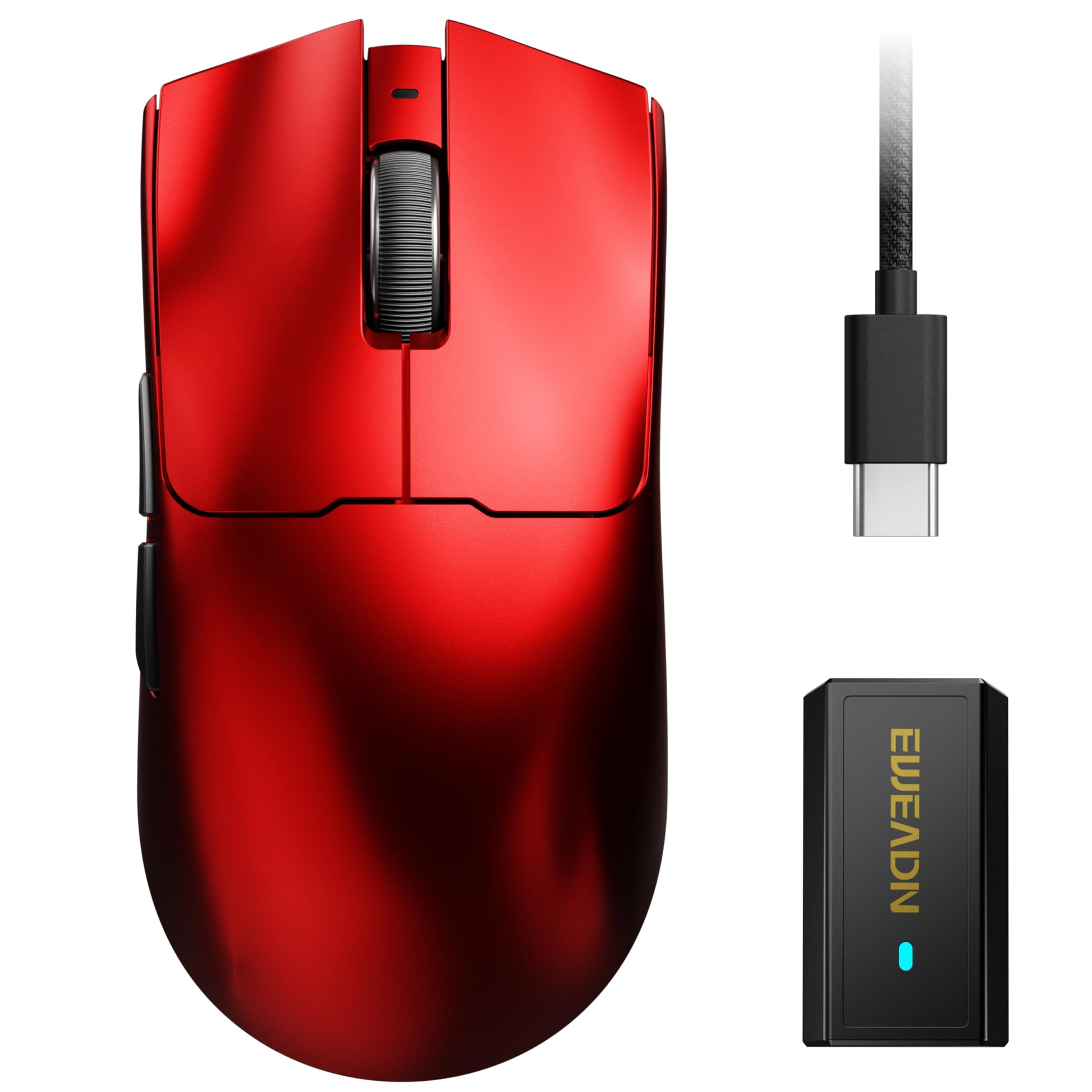 EWEADN S9 Ultra Wireless Gaming Mouse  59G Ergonomic Computer Mouse  Triple Modes  8K Polling  PAW3950 42K DPI Optical Sensor  Kailh Switch  250h Battery Life  Programmable for PC/Win/Mac(Red)