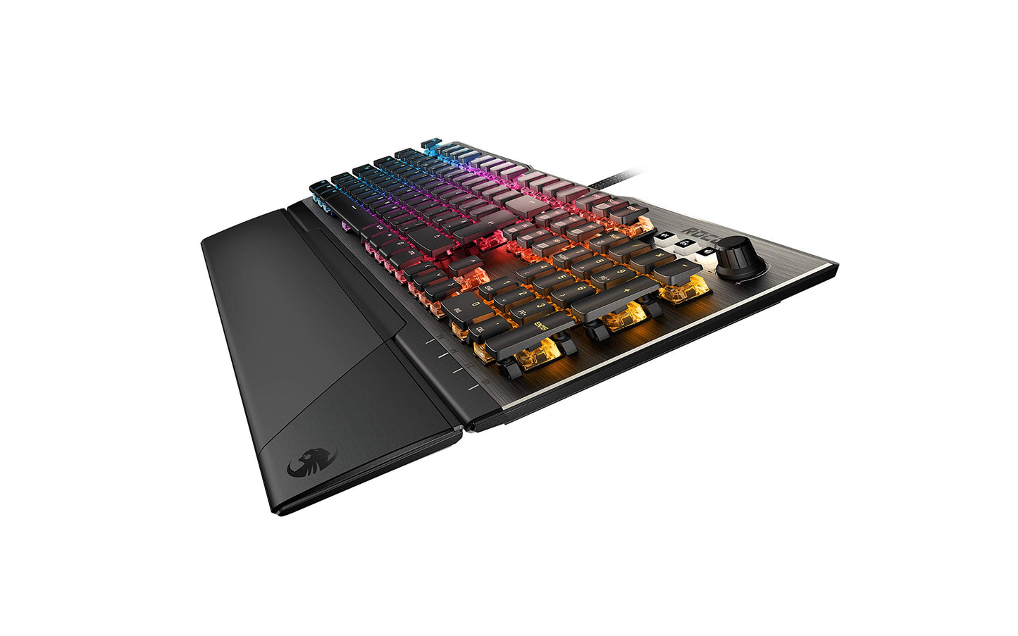 ROCCAT Vulcan 120 Mechanical RGB Gaming Keyboard - Full Size, Silver, AIMO Per-Key Lighting, Titan Switches, Model ROC-12-442-BN