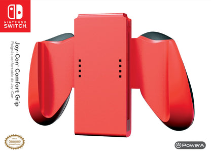 PowerA Joy Con Comfort Grips for Nintendo Switch - Red Color, Model: Red