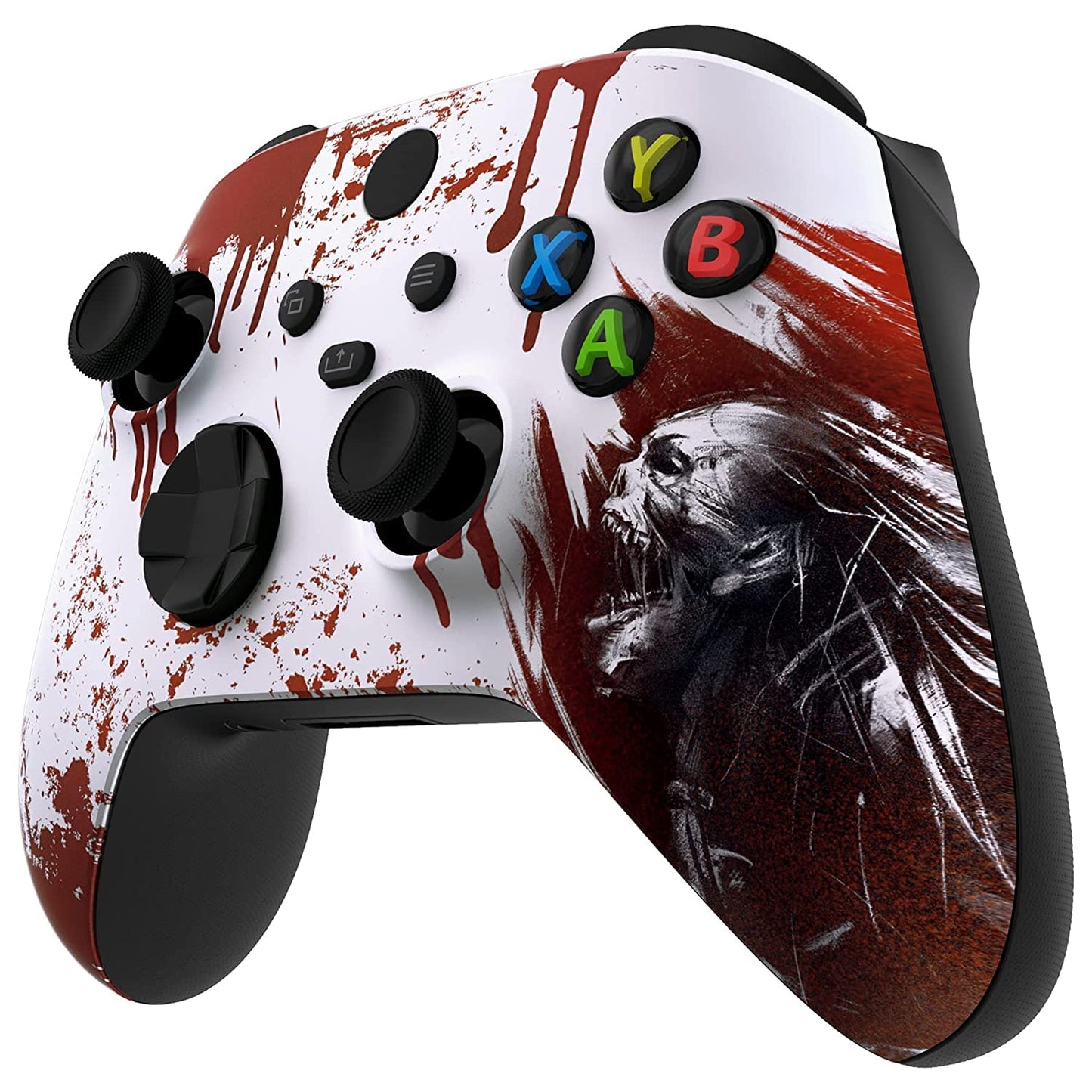 Custom Controllerzz Wireless Controller for Xbox Series X/S & One - Soft Touch Feel - X/S Bloody Zombie Design