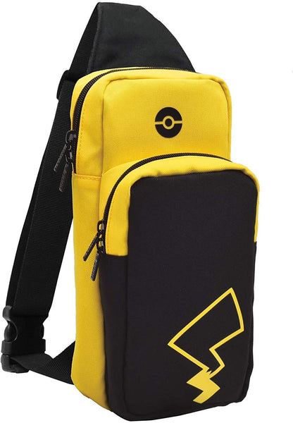 Hori Nintendo Switch Adventure Pack Travel Bag - Pikachu Edition, Yellow, Model NSW-171U, Officially Licensed by Nintendo & Pokemon