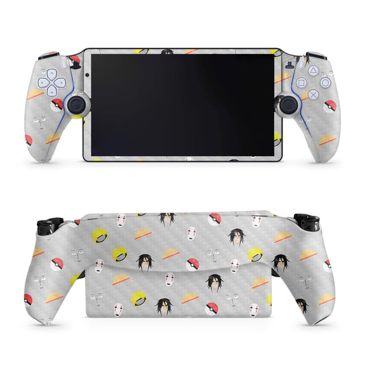Carbon Fiber Gaming Skin Compatible with PS5 Portal Remote Player - Anime Fan - fine 3M Vinyl Protective Wrap Decal Cover - Easy to Apply | Crafted in The USA by MightySkins