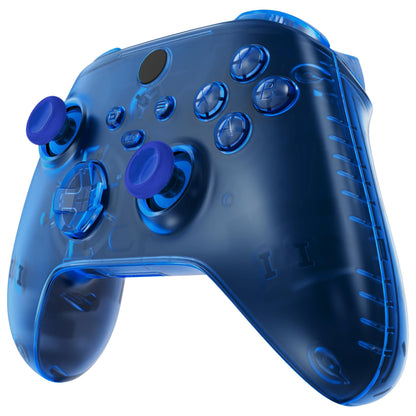 eXtremeRate Xbox Series X & S Controller Shell Buttons Set, Clear Blue Replacement Accessories, Model QX3M504