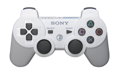 PlayStation PS3 Dualshock 3 Wireless Controller - White, Model 10120cr, Renewed