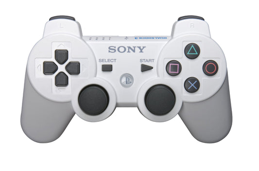 PlayStation PS3 Dualshock 3 Wireless Controller - White, Model 10120cr, Renewed