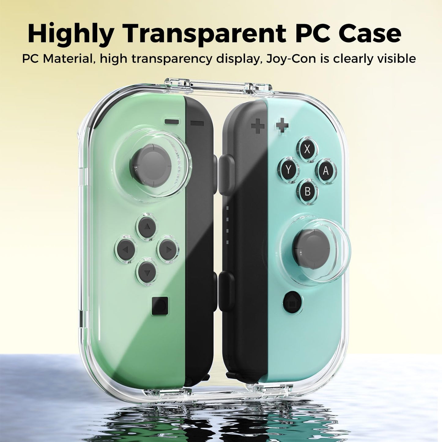 IINE Mini Storage Case for Joy-Con, Portable Dust-Proof Box, Transparent, Model L875, Compatible with Nintendo Switch/OLED