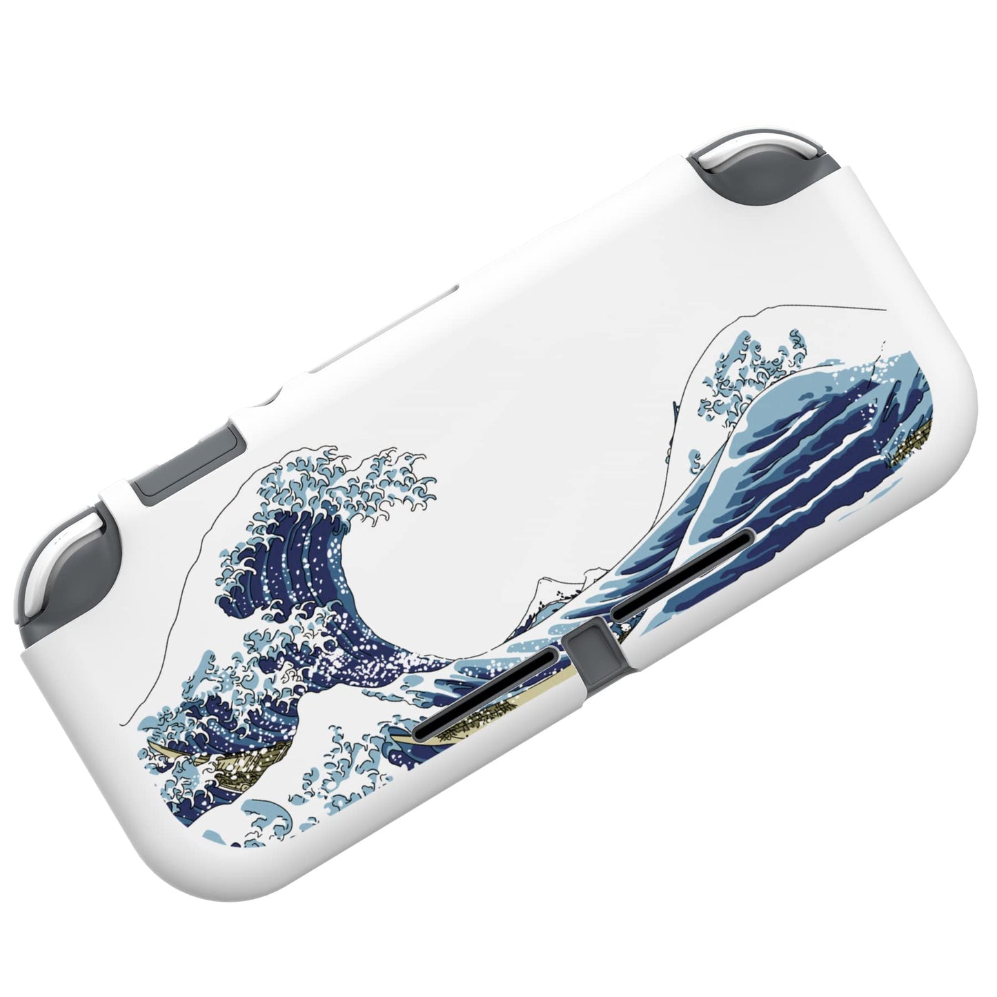 PlayVital Nintendo Switch Lite Case - Soft TPU Slim Cover, The Great Wave Design, Model LTU6017
