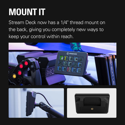 Elgato Stream Deck Workflow Controller with Customizable Macro Keys, Black, Model 20GBL9901, Compatible with OBS, Twitch, Discord, Teams, Photoshop